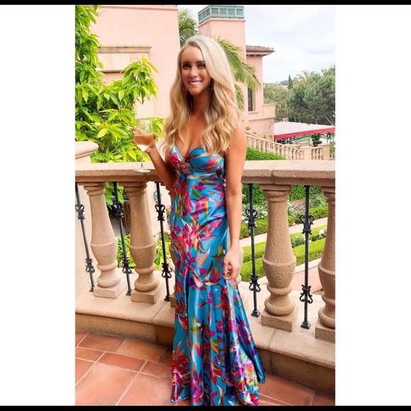 Caché Silk Mermaid Dress - Picture 1 of 7